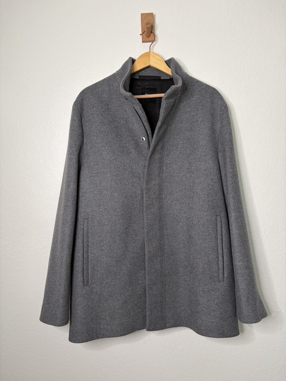 Theory Clarence Wool Melton Coat in Gray Men's Size XL